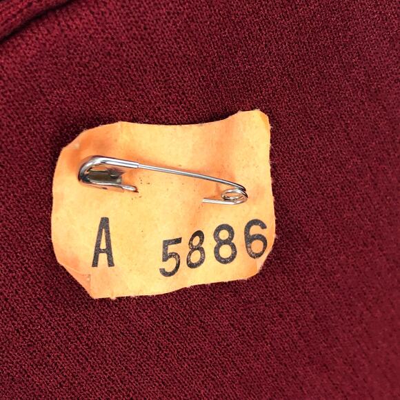 Vintage Time Out by Farah Polyester Men's Dark Red Blazer White Top Stitch SZ M? - Picture 11 of 15